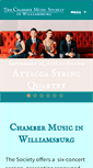 Mobile Screenshot of chambermusicwilliamsburg.org