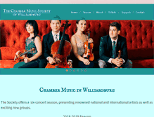Tablet Screenshot of chambermusicwilliamsburg.org